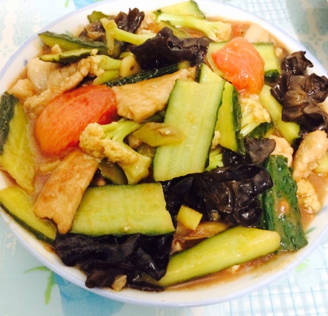 正宗野生奥特曼做的博山风味炒肉片