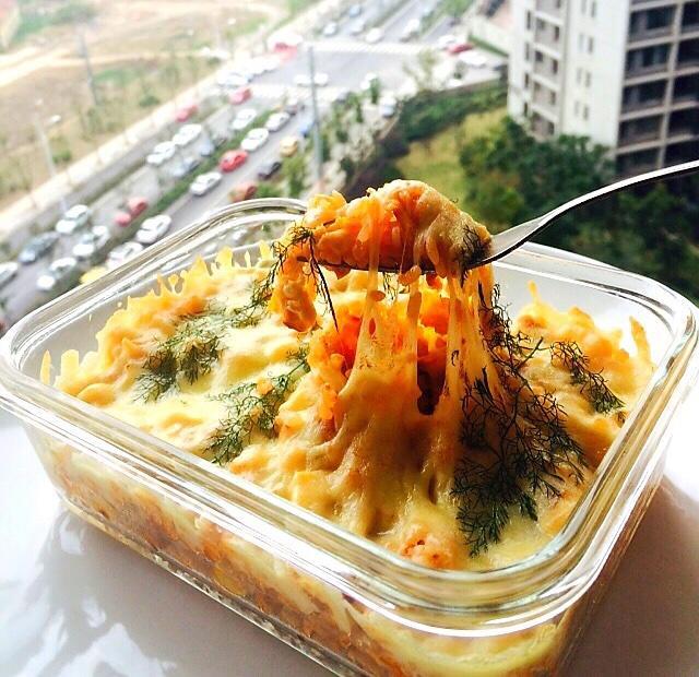 番茄酱焗饭的做法