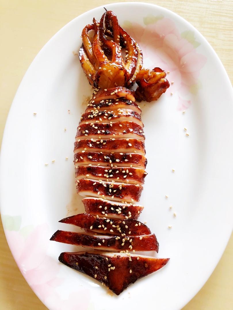 冉妈tina做的tinrry烤箱菜酱烤鱿鱼