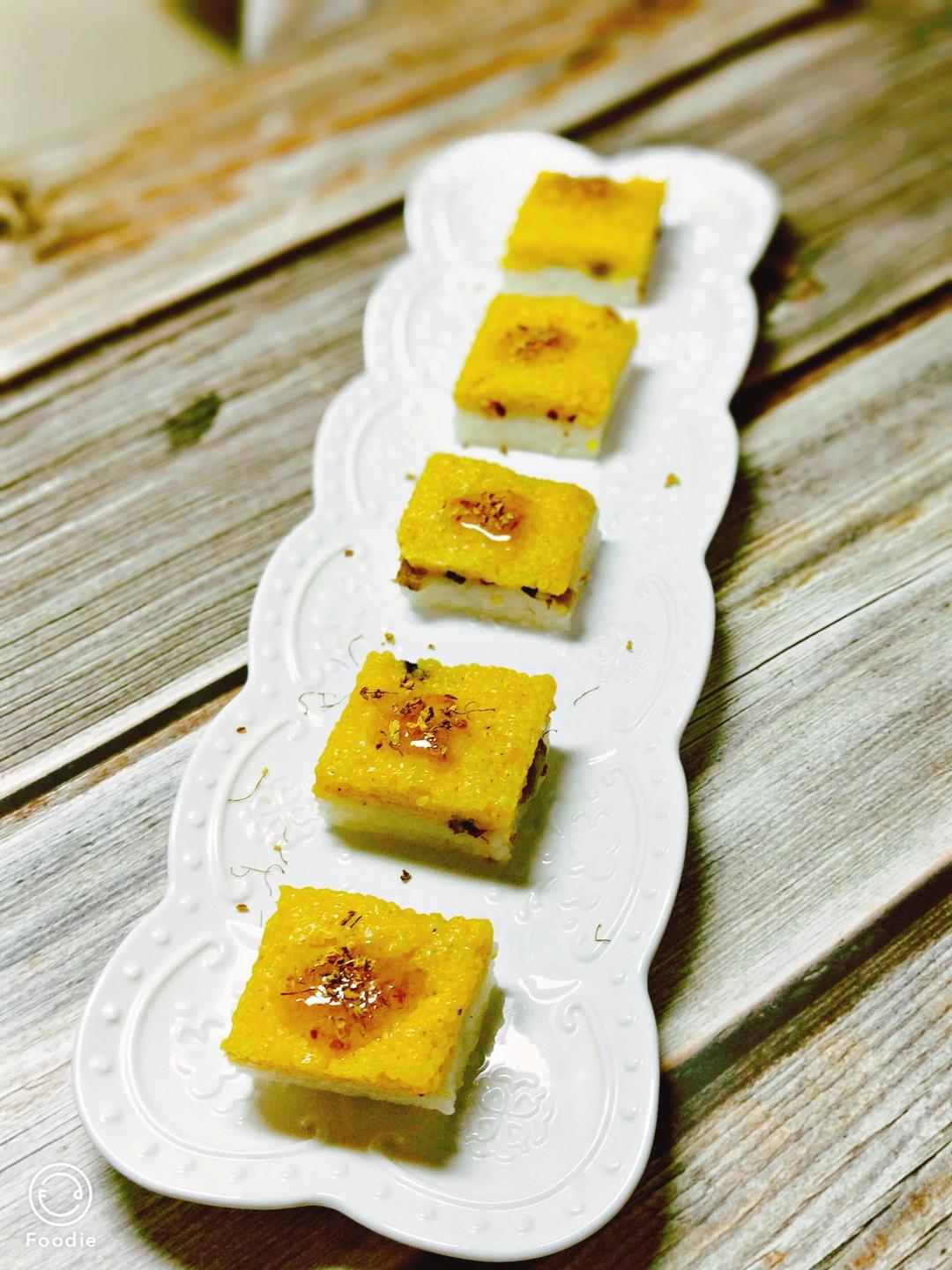 落雨含情做的清热解暑黄米凉糕丨快手好做无酸水