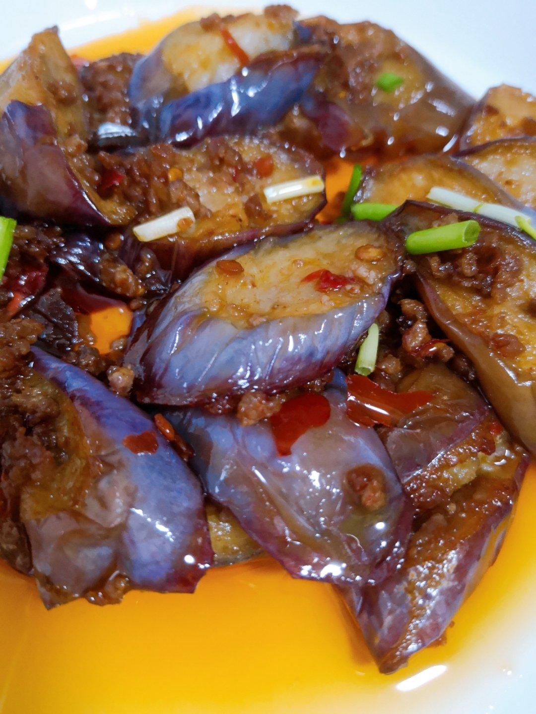 红烧肉沫茄子
