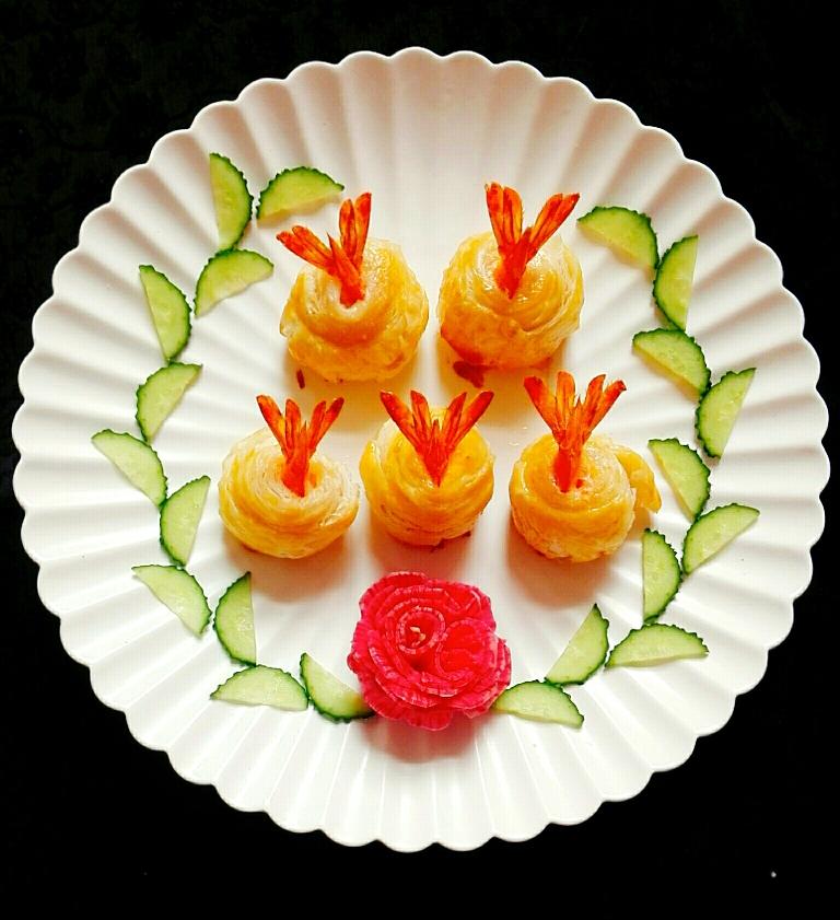 凤尾虾一口酥的做法