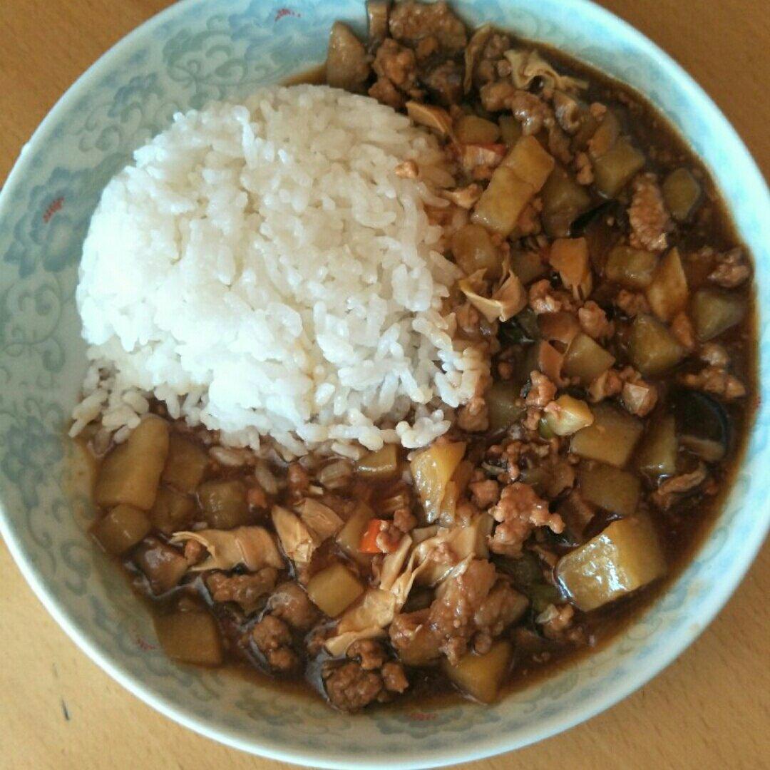 ㊙️香菇土豆肉沫拌饭❗️比外卖还好吃