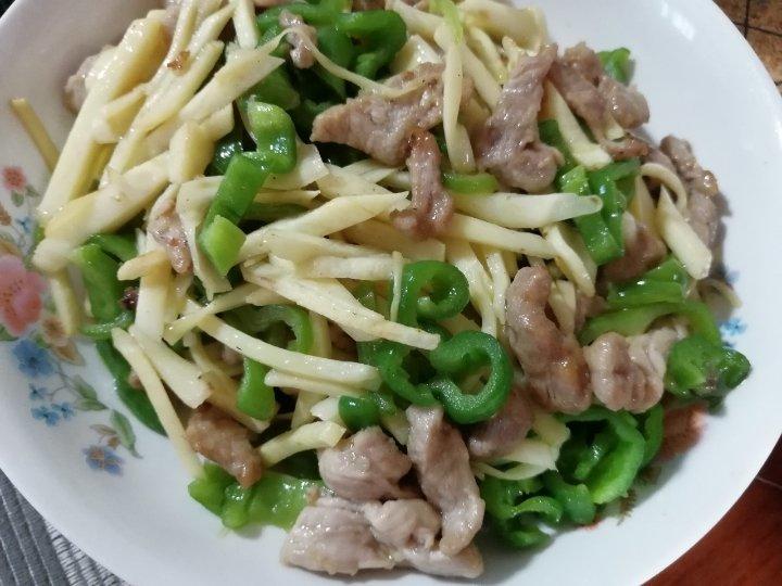 茭白青椒炒肉丝