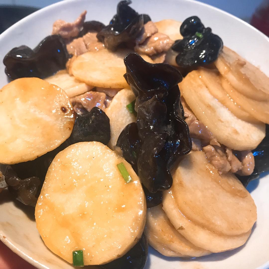 肉片山药炒木耳