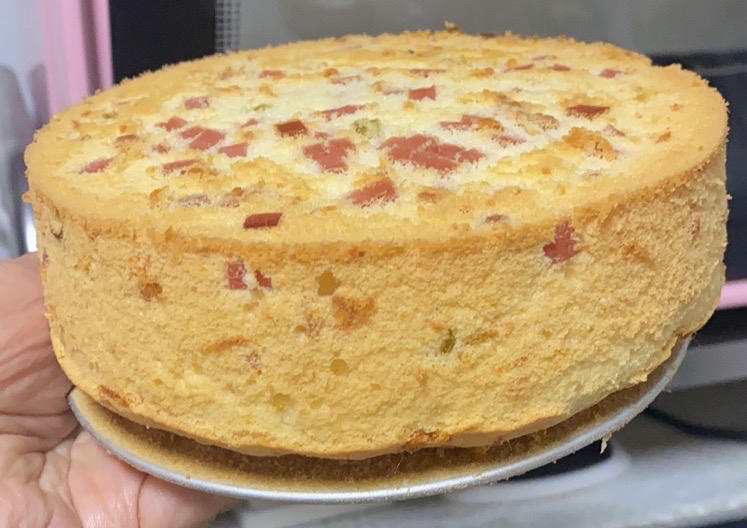 好吃不腻丨口感丰富丨香葱肉松戚风蛋糕