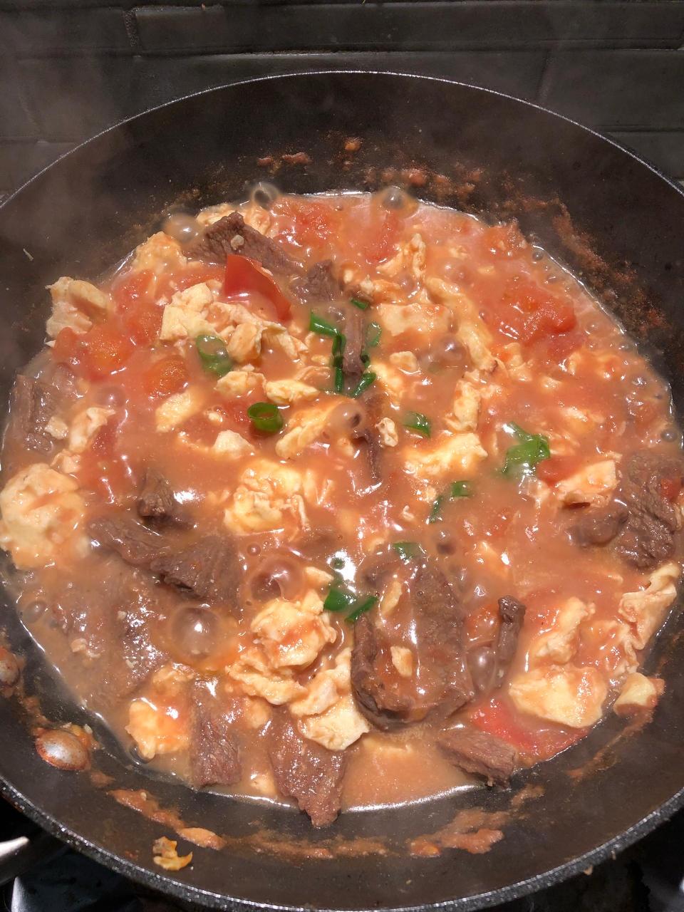 滑蛋番茄牛肉