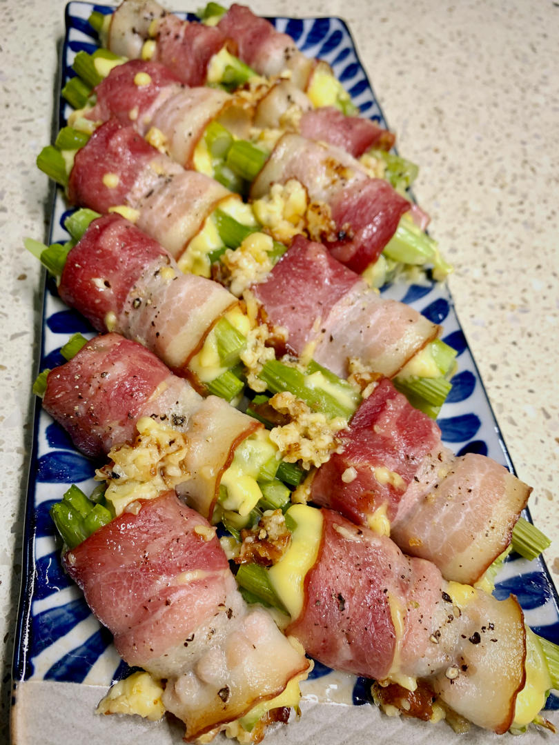 芝士培根芦笋卷