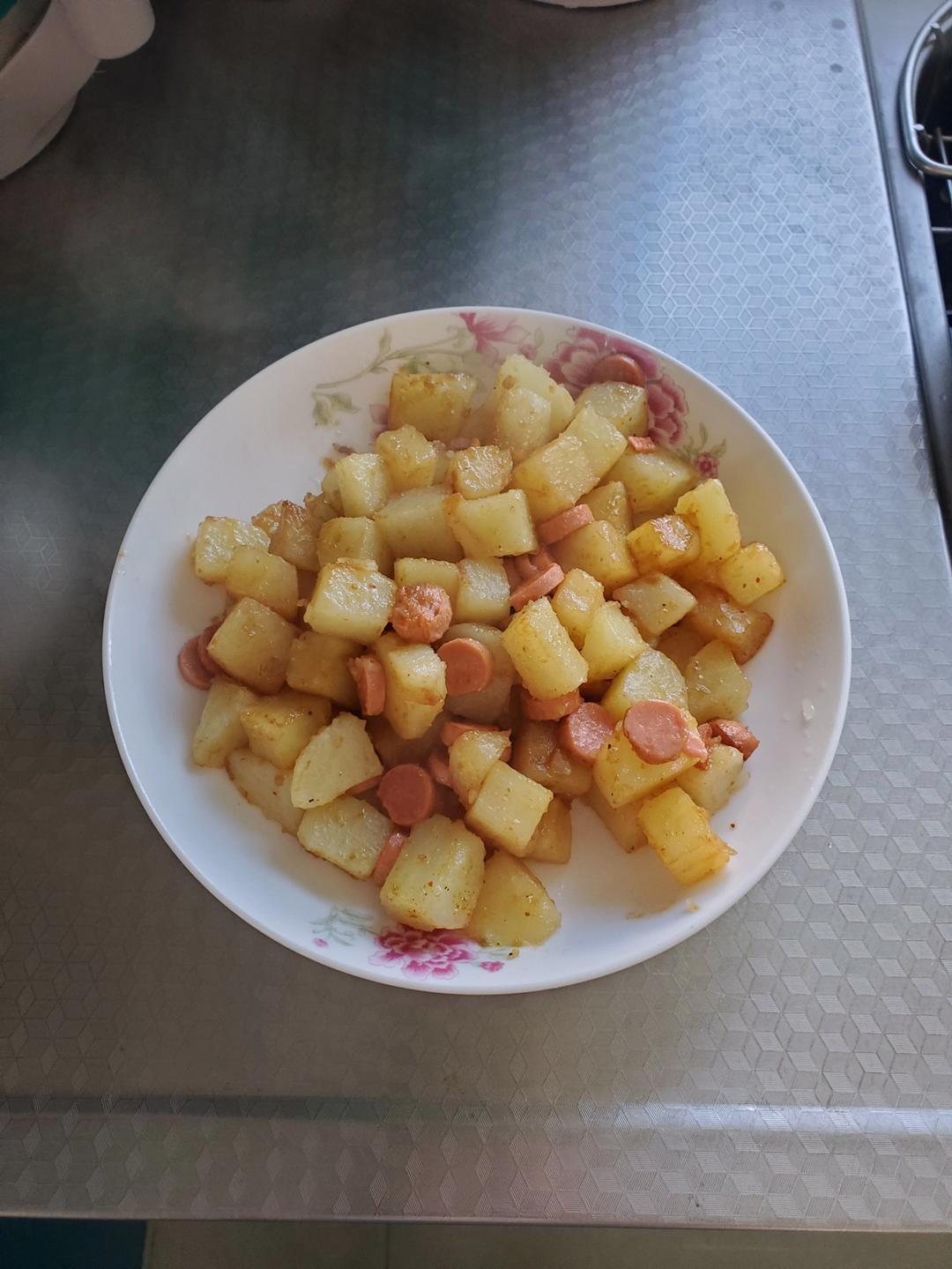 烧烤风味的土豆小香肠