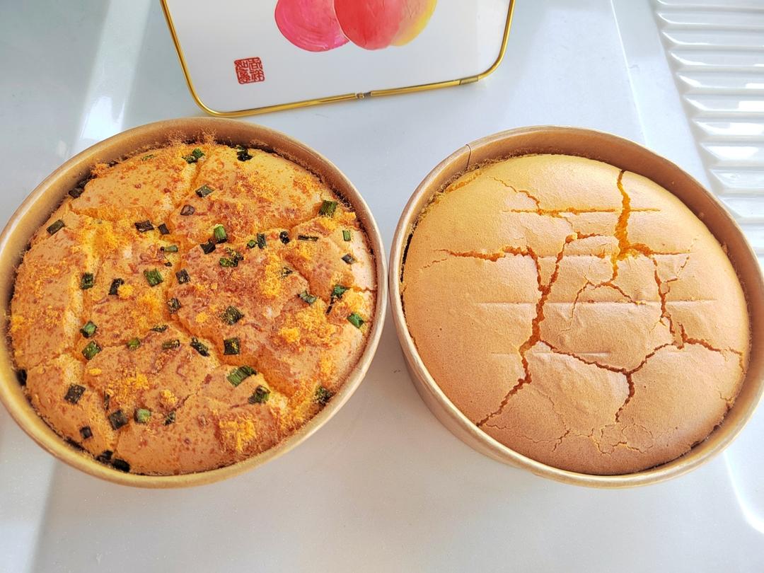 6寸 戚风蛋糕/ 香葱肉松蛋糕的做法