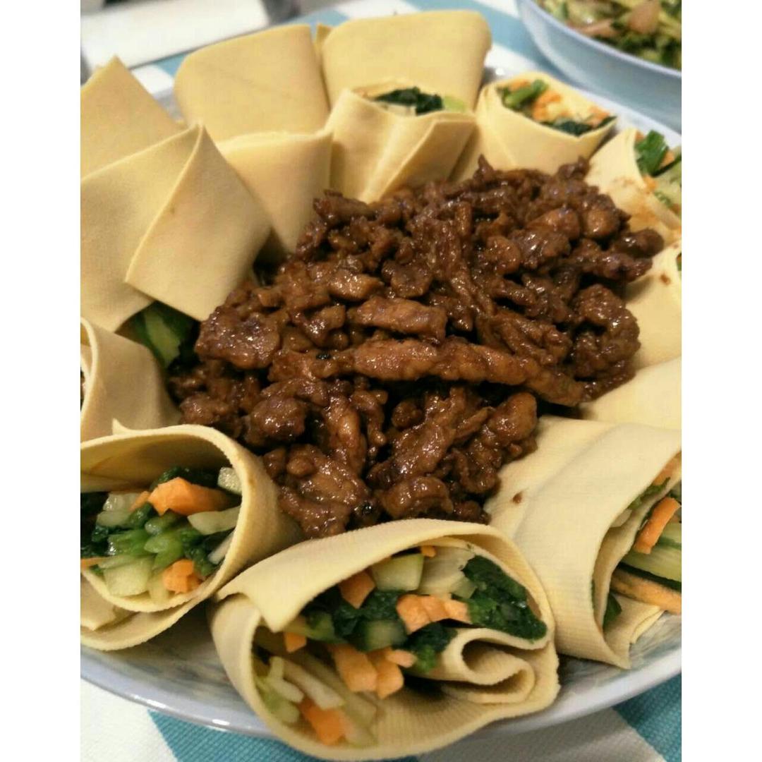 肉酱干豆腐卷