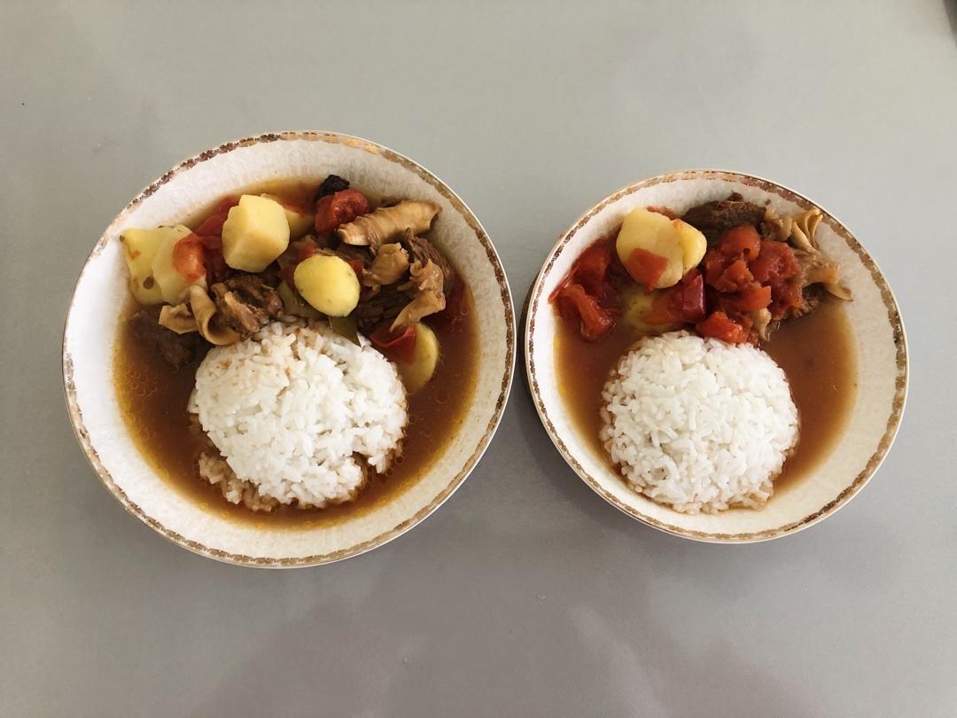 番茄牛腩饭&番茄牛腩面
