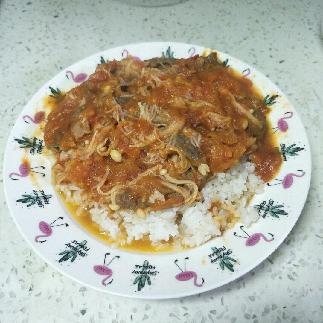 金针菇肥牛番茄锅