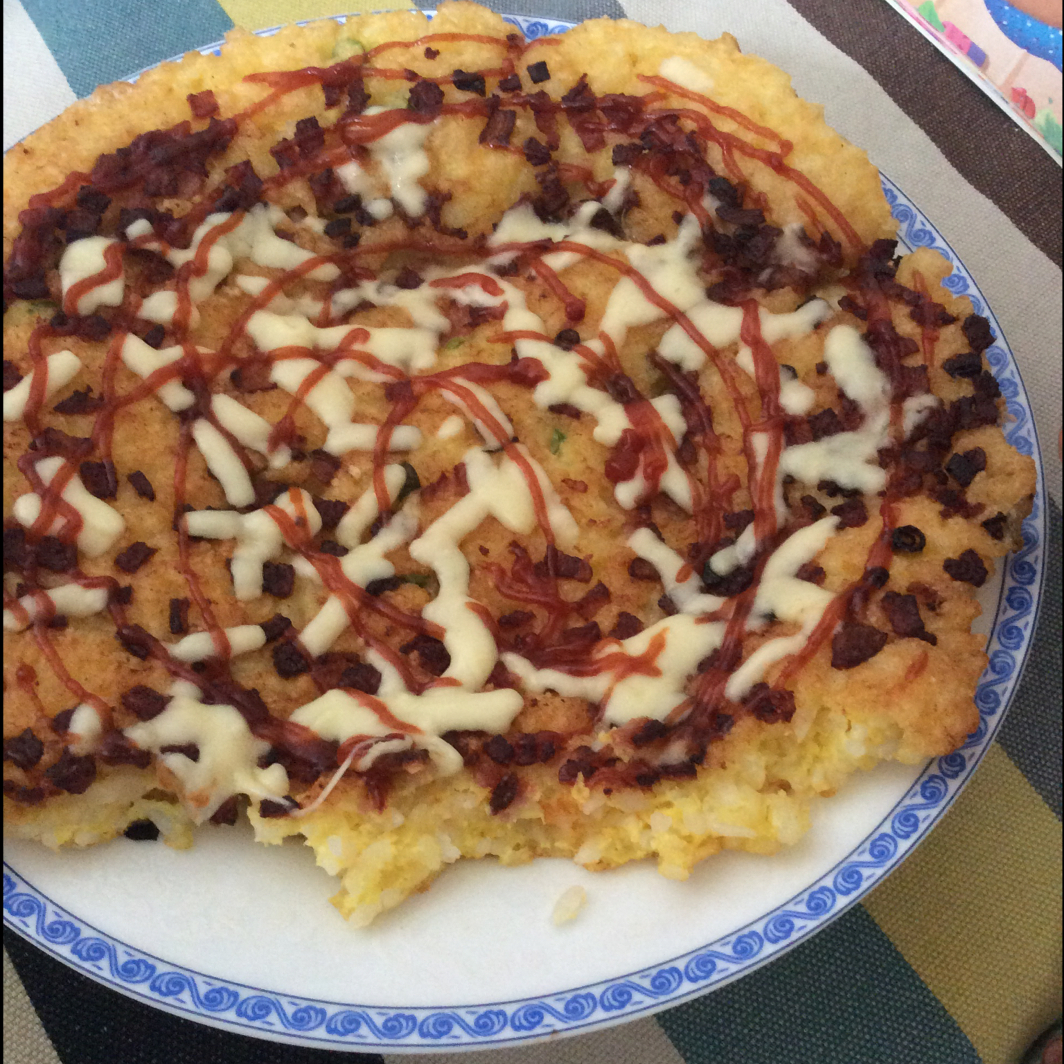 鸡蛋米饭饼——上班族快手早餐