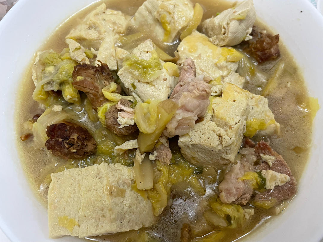 大白菜炖冻豆腐