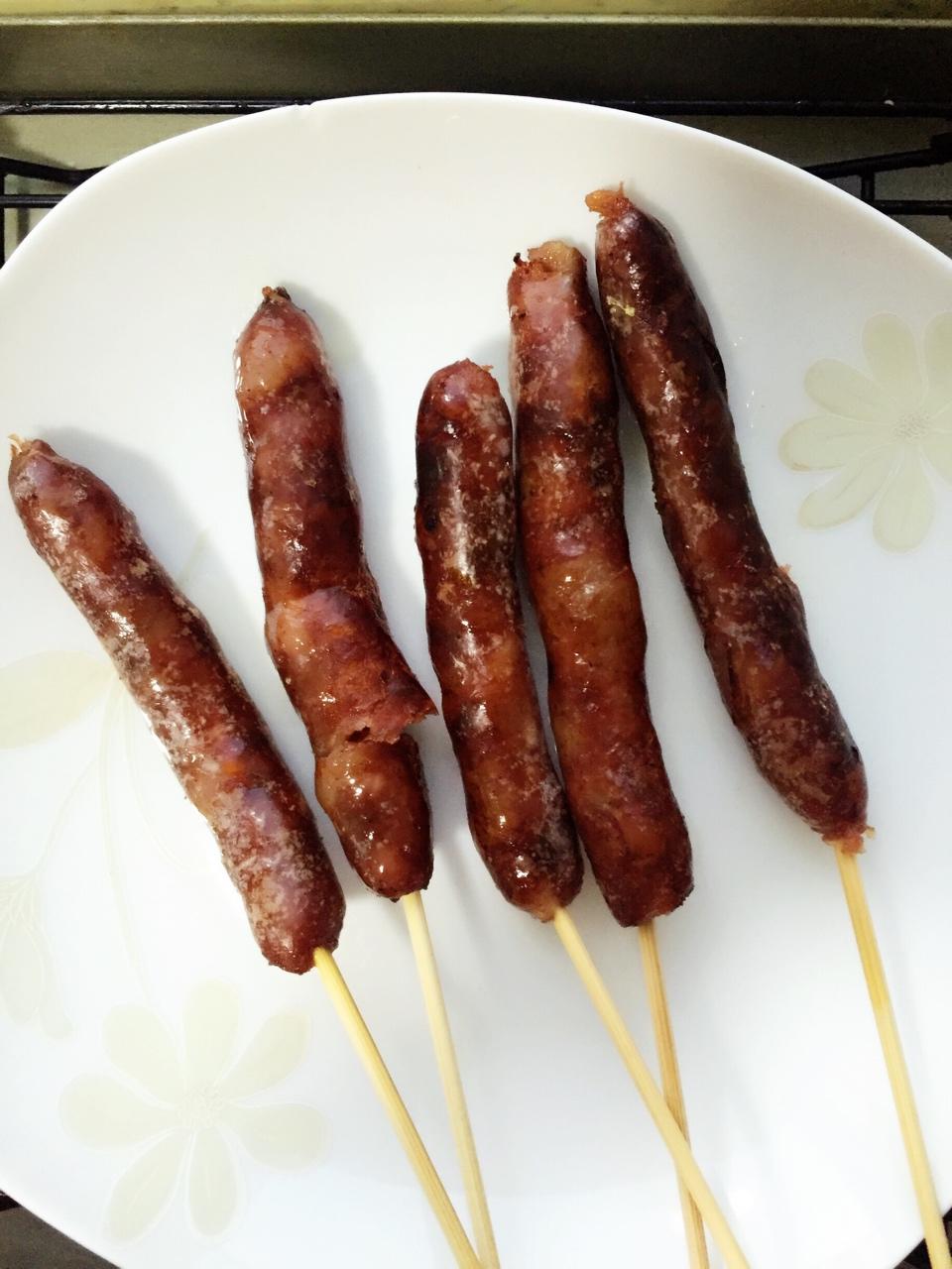 leio做的秘制黑胡椒风味脆皮肠