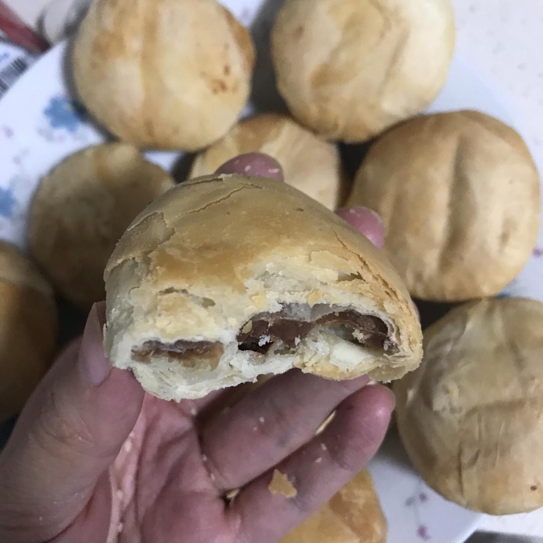 酥皮绿豆饼   酥得掉渣渣