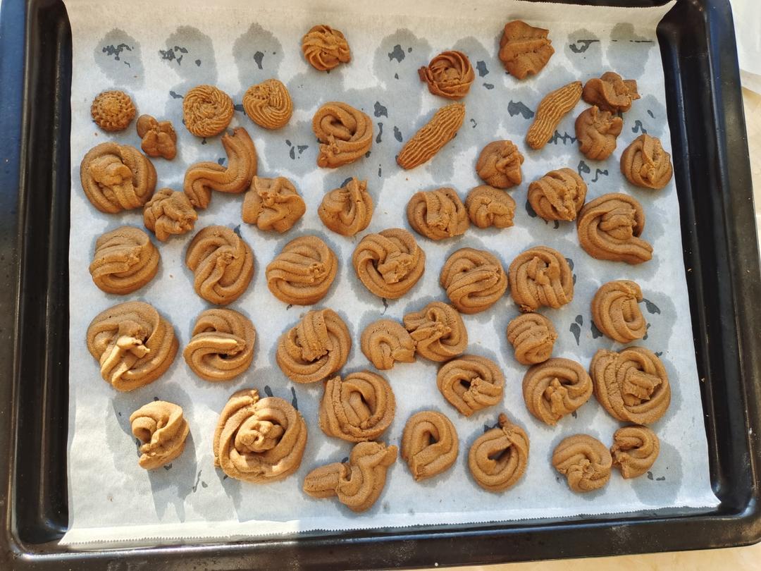 咖啡曲奇 酥到掉渣又好挤的曲奇