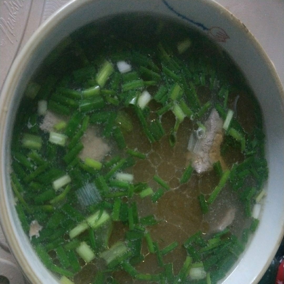 葱花猪肝汤