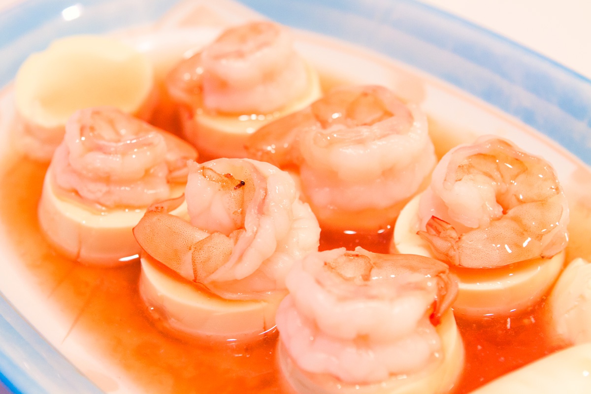 日本豆腐蒸虾仁