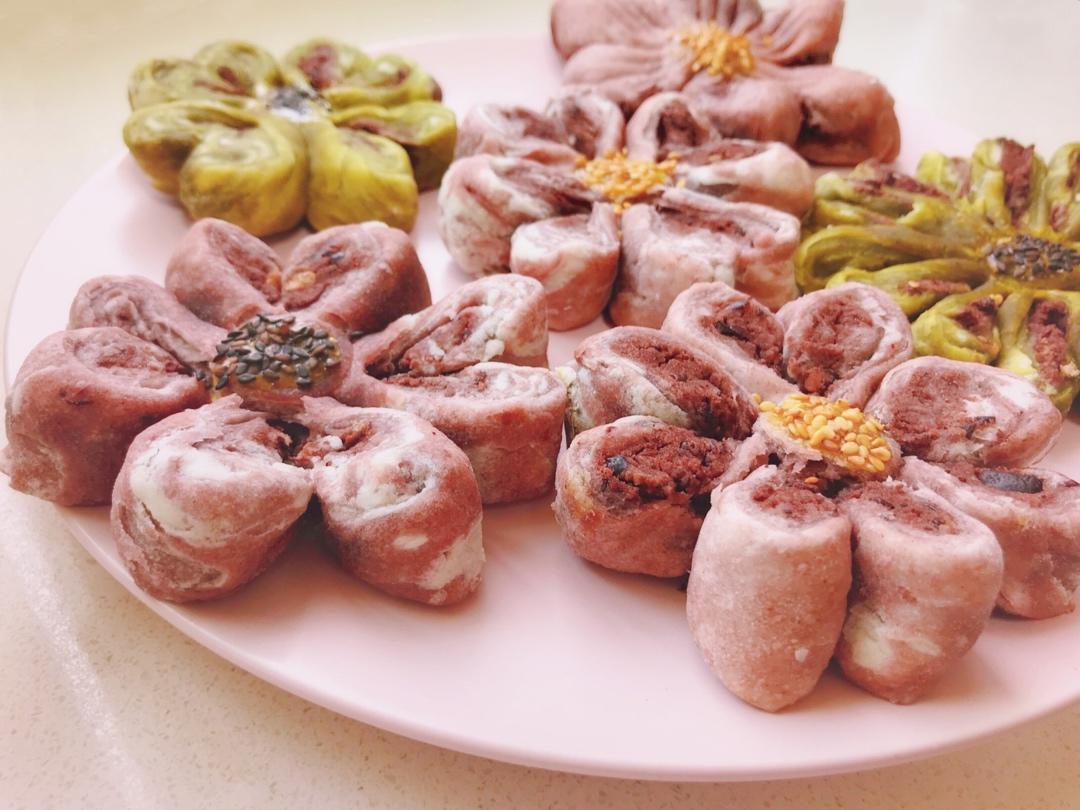 手残党版🌸桃花酥🍀四叶草酥菊花酥-不醒面 超简单