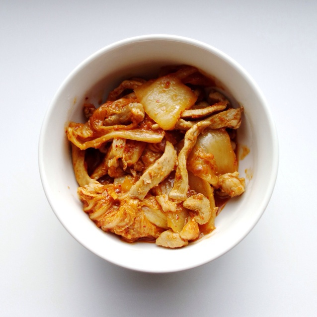 辣白菜炒五花肉