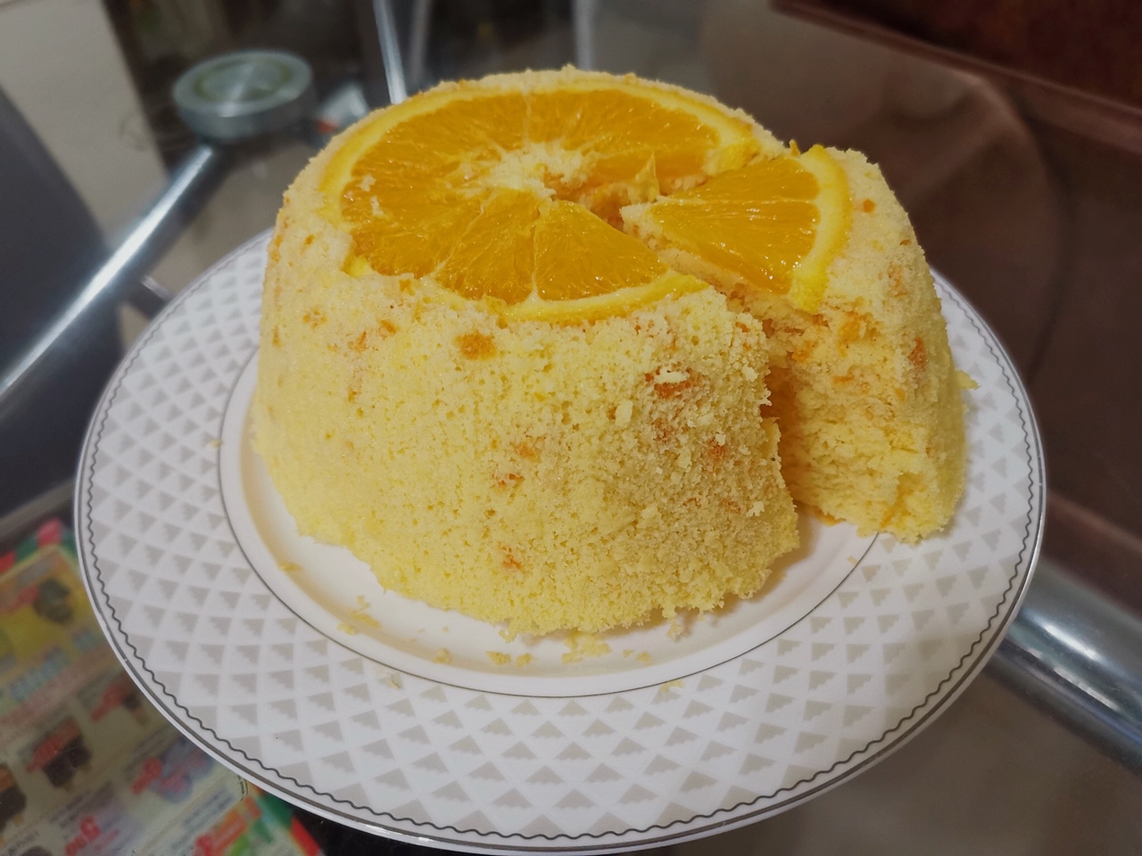 香橙蒸蛋糕
