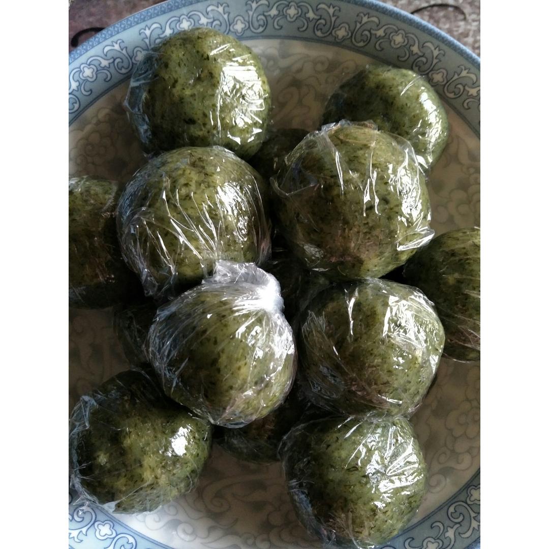 网红青团～～咸蛋黄肉松青团