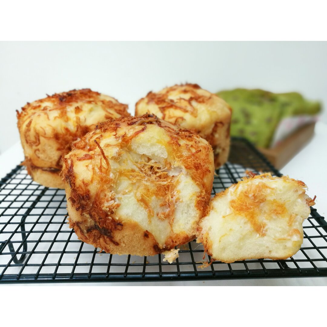 肉松手撕面包—超软会爆浆的面包哟