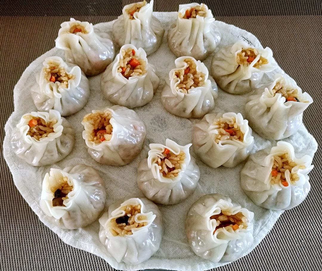 茗617做的猪肉春笋糯米烧麦