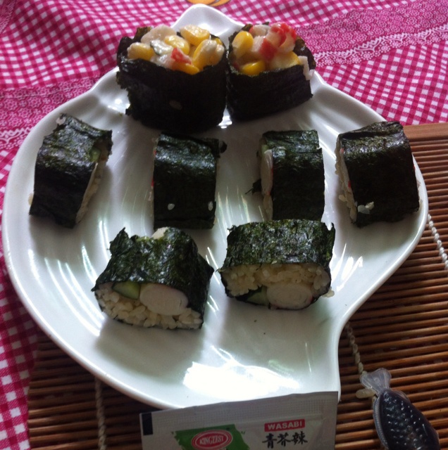 青青子袊悠悠心做的玉米沙律寿司