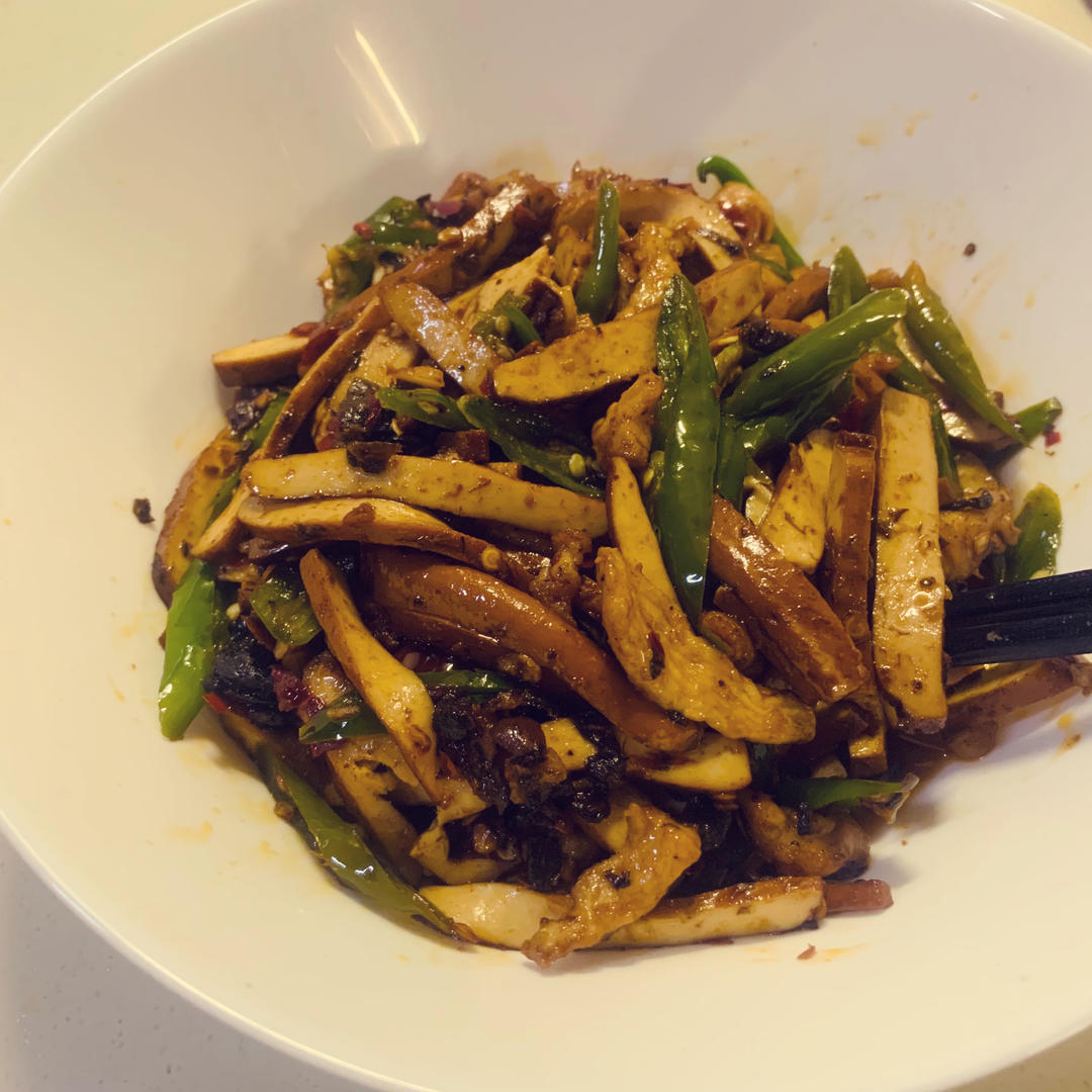 青椒豆干炒肉丝