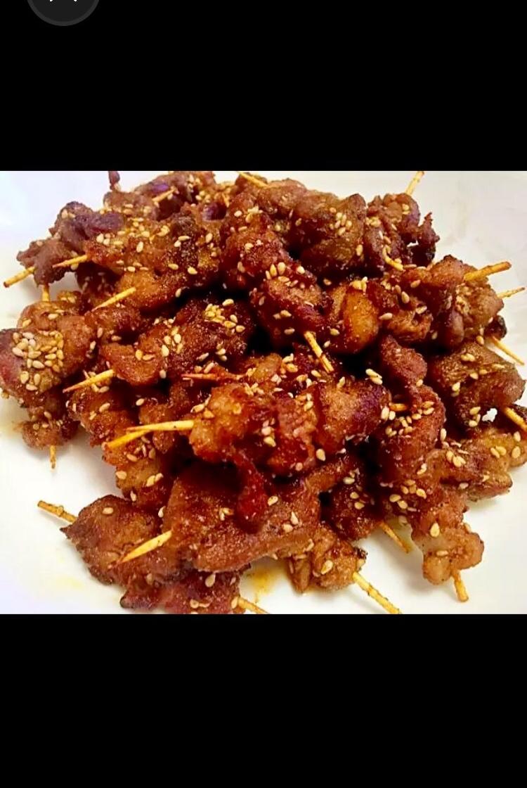 吴永悦做的牙签肉
