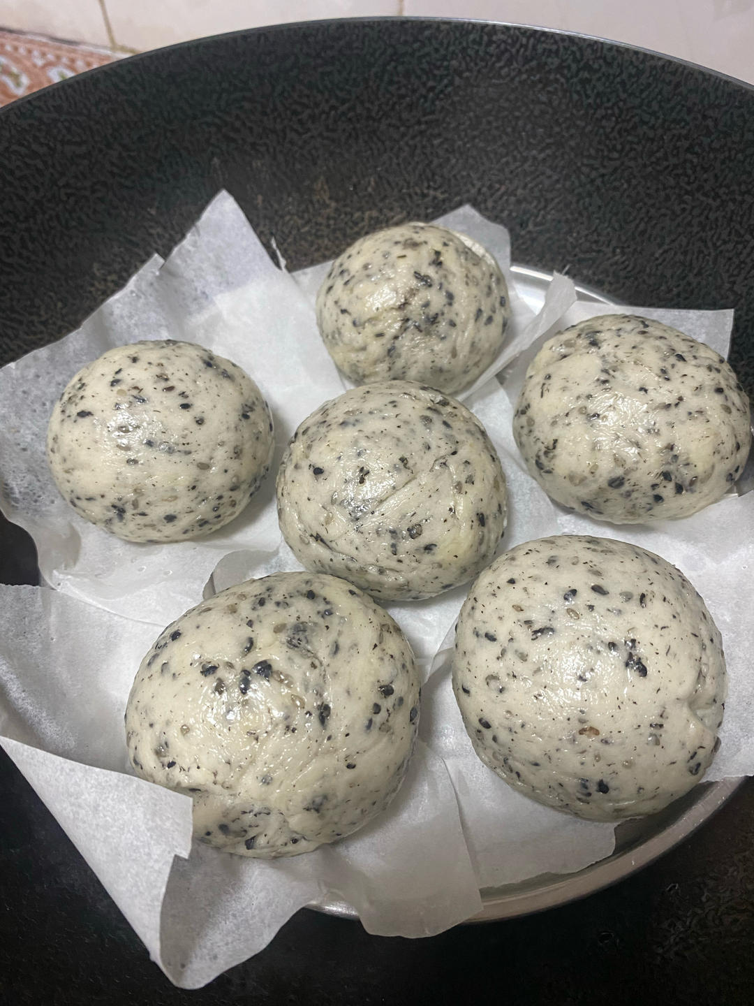 孩子长高高的芝麻馒头（简易版）