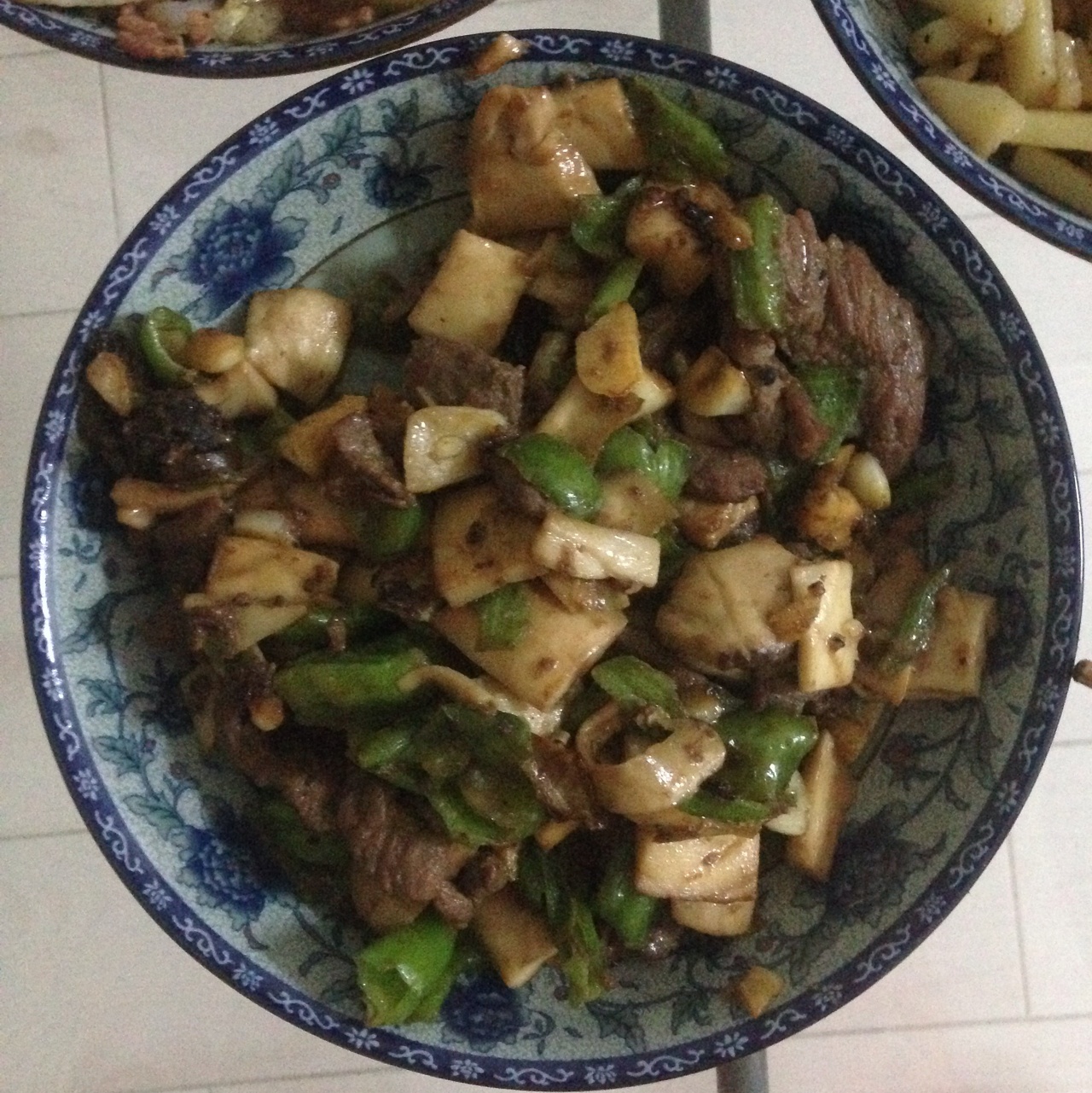 黑椒杏鲍菇牛肉粒