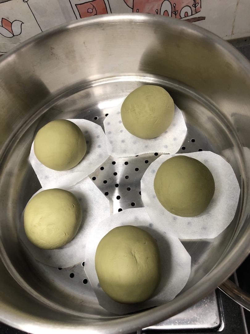 网红宇治抹茶——咸蛋黄肉松青团