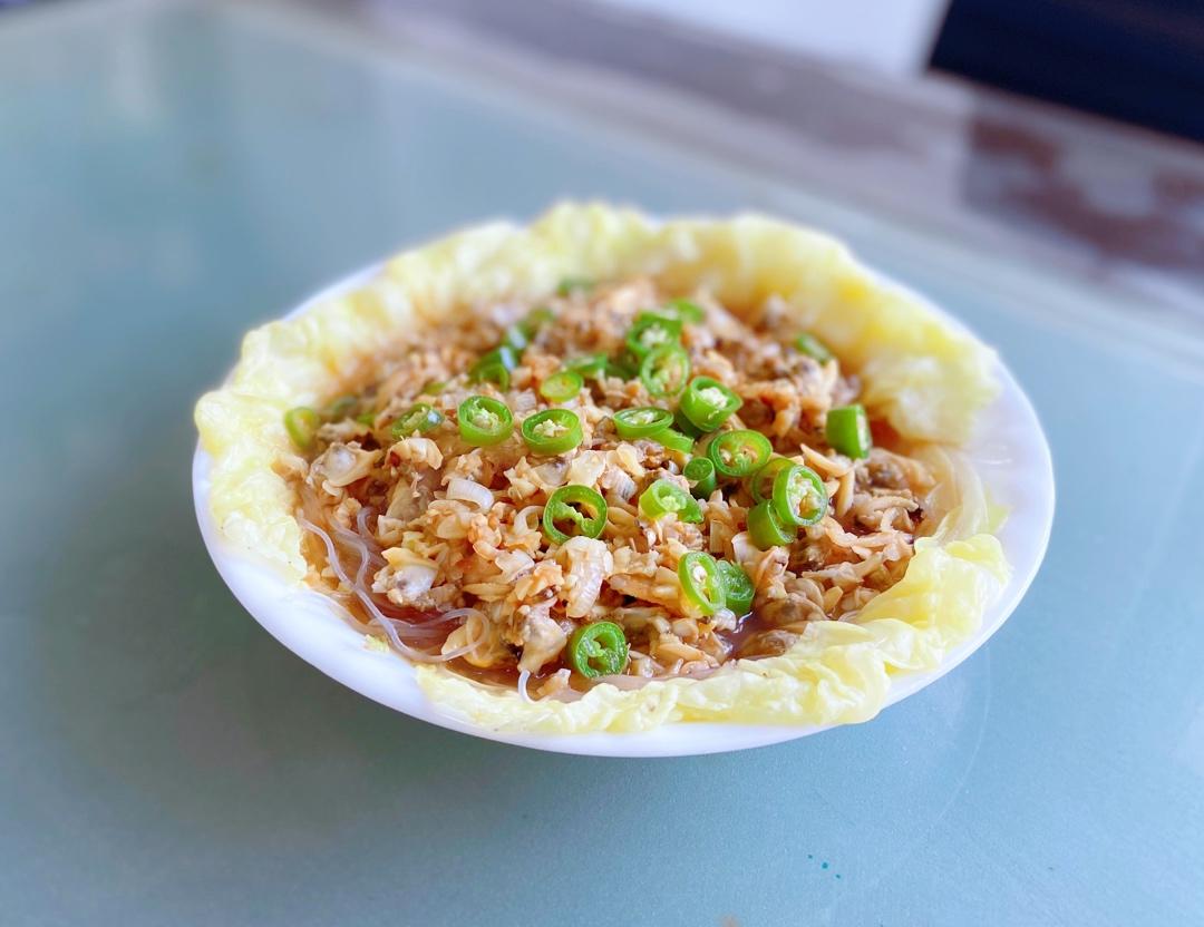 厨师长教你：“粉丝蒸花甲”的家常做法，特别适合老人孩子食用