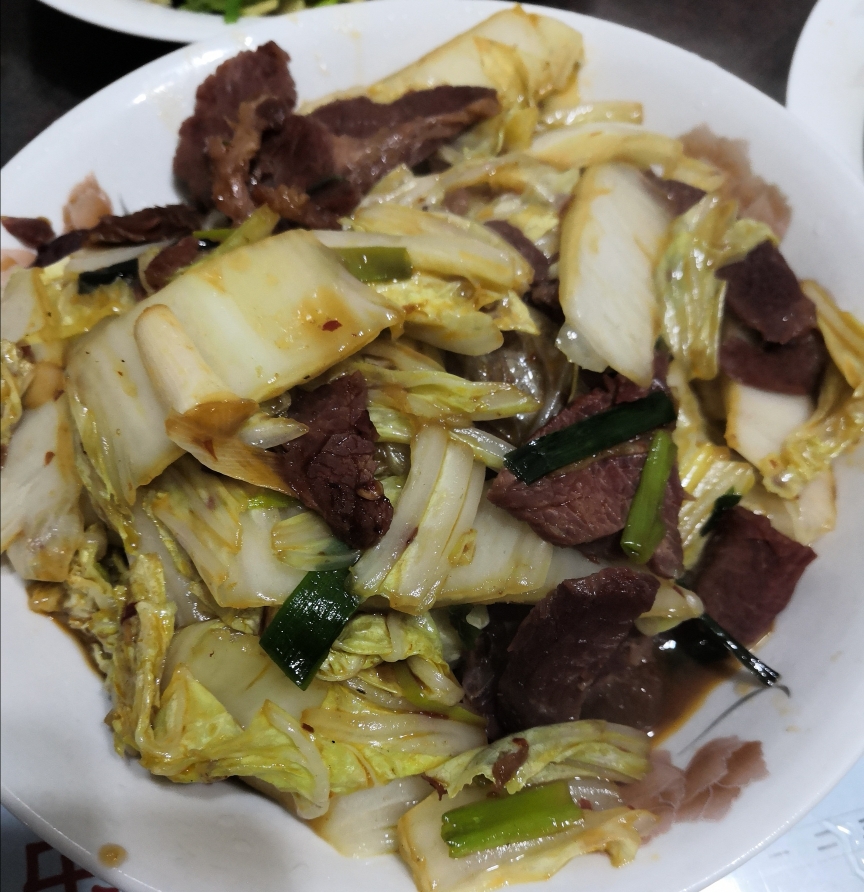 大白菜炒牛肉的做法