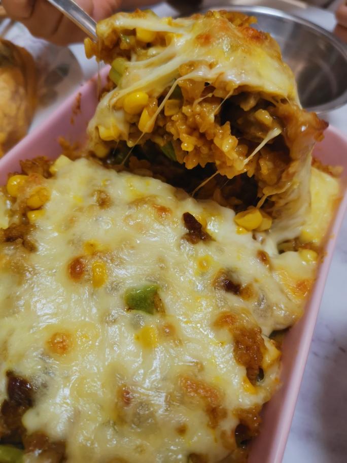 迷到你晕的芝士咖喱焗饭