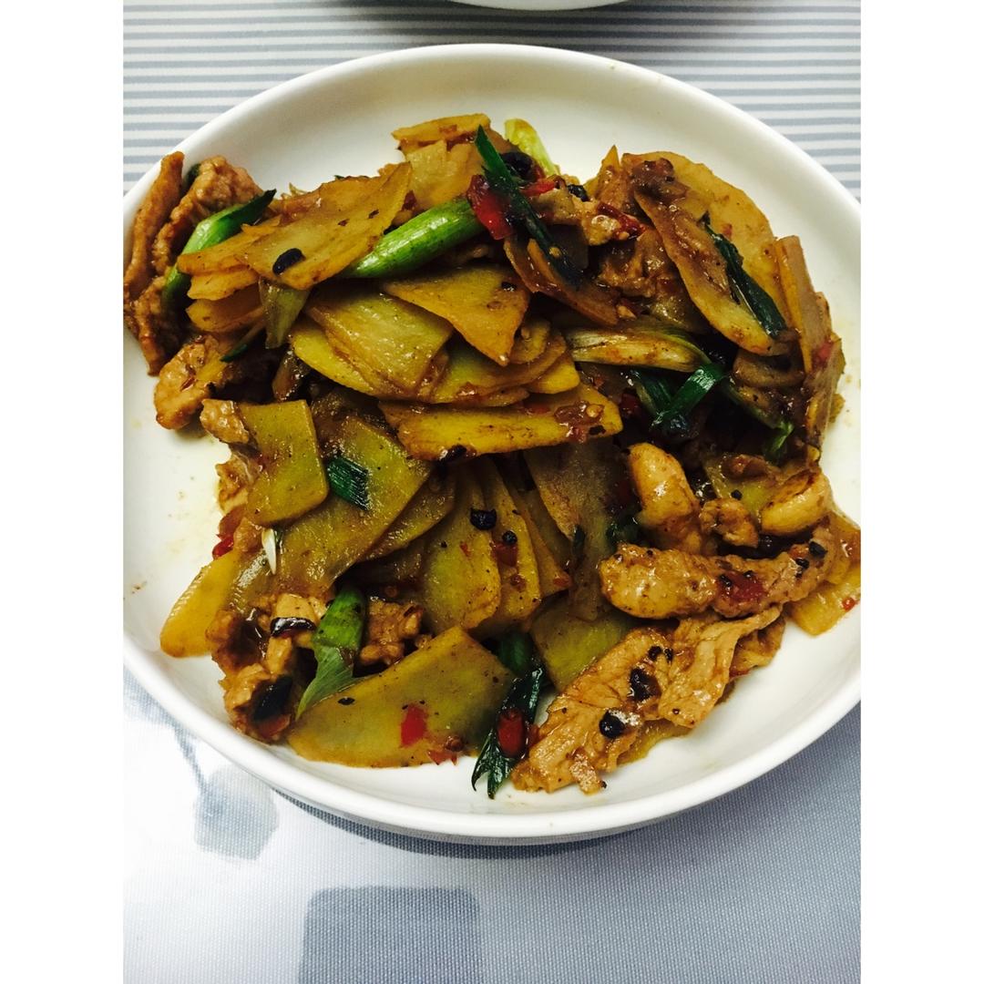 土豆盐煎肉