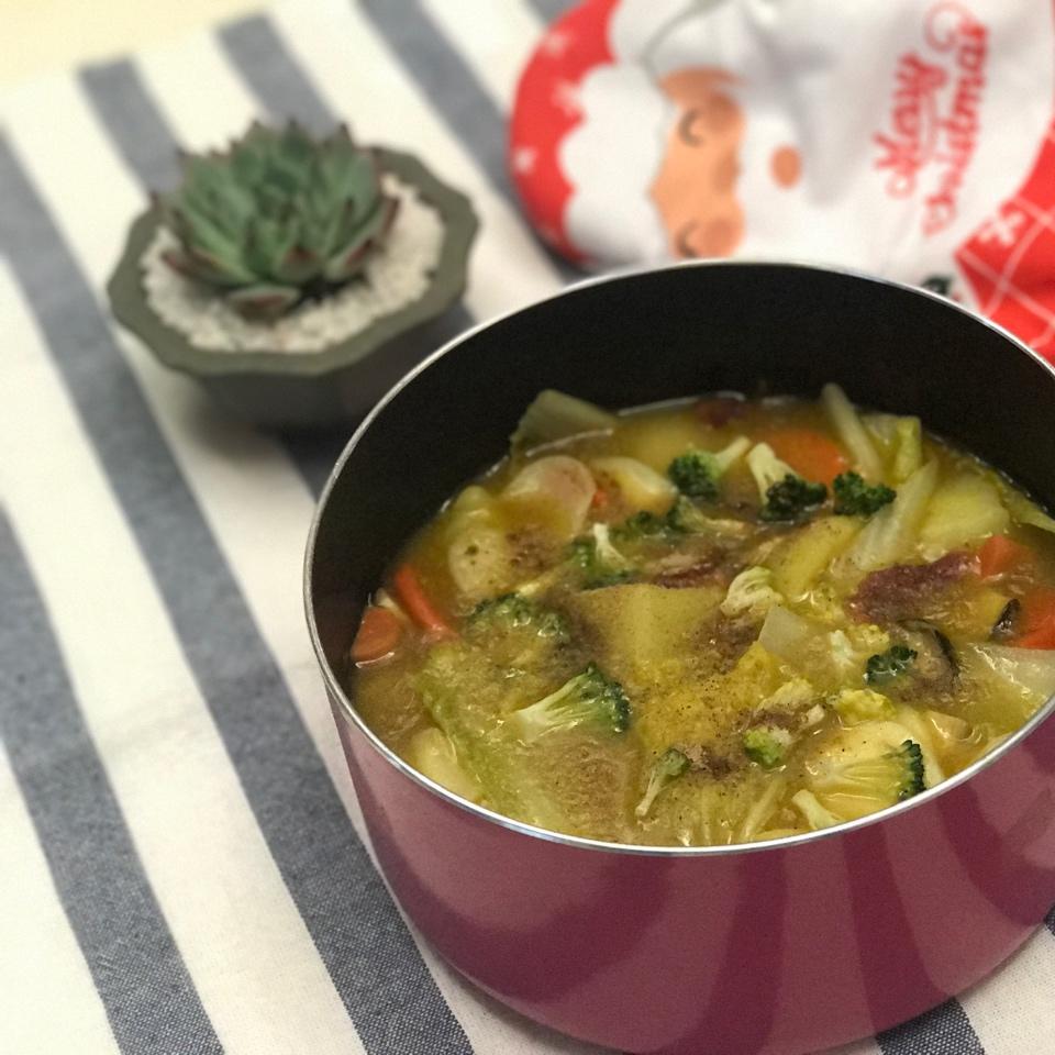 咖喱土豆年糕炖大白菜
