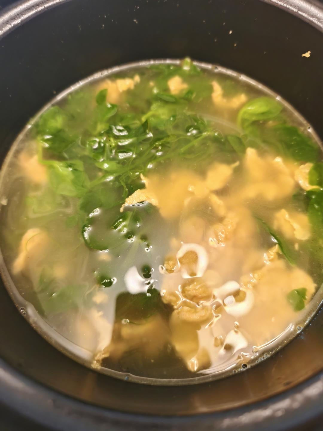 豌豆尖鸡蛋汤‼️♨️