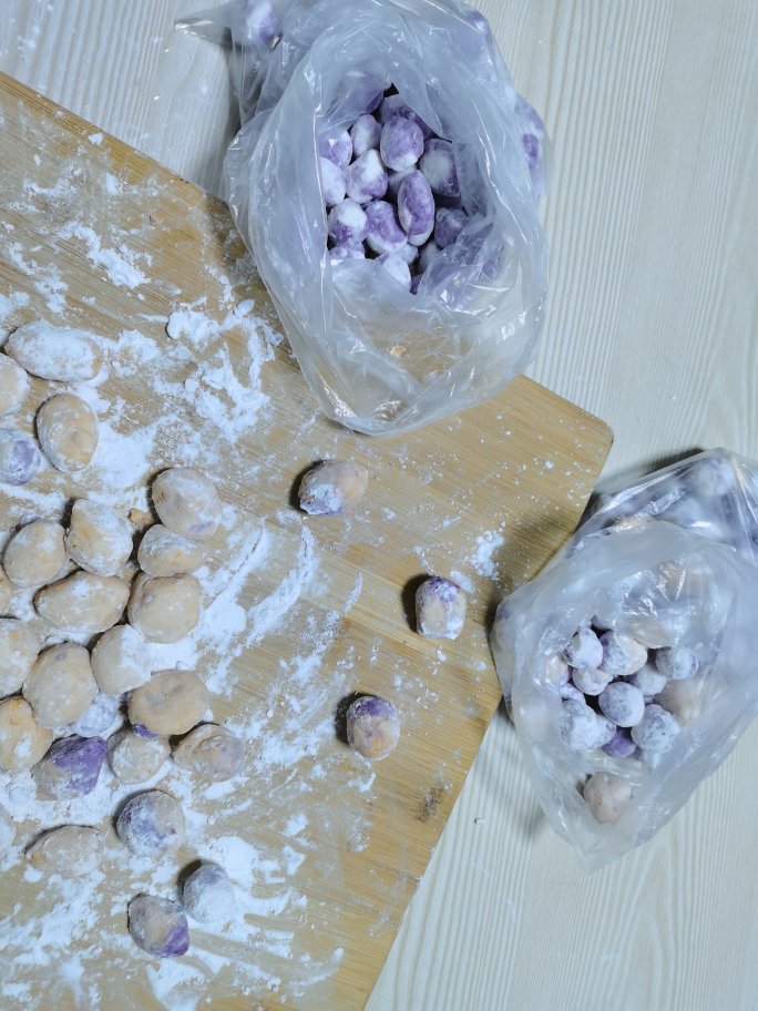 快手紫薯琉璃汤圆简单做法！