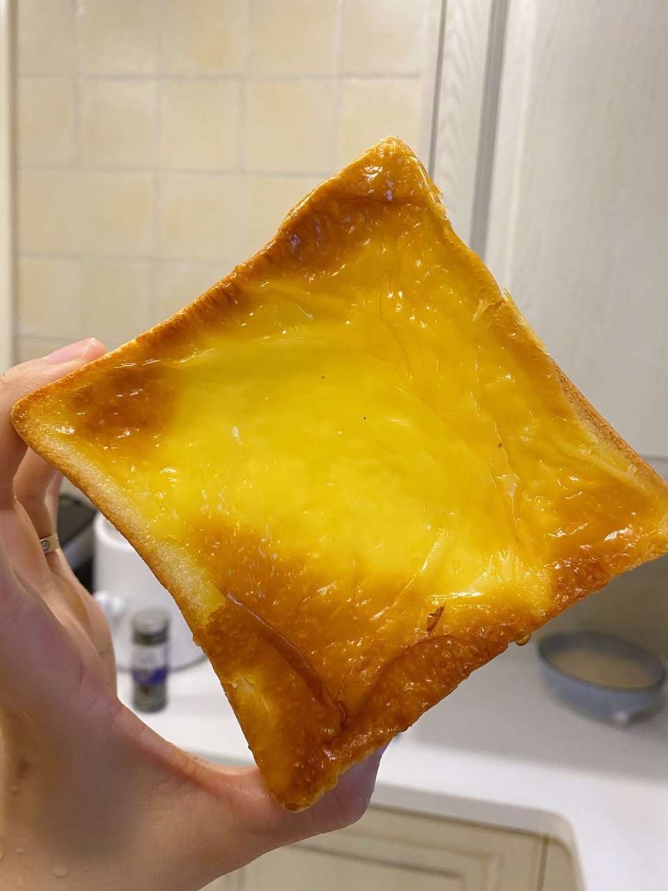 岩烧乳酪吐司片的做法