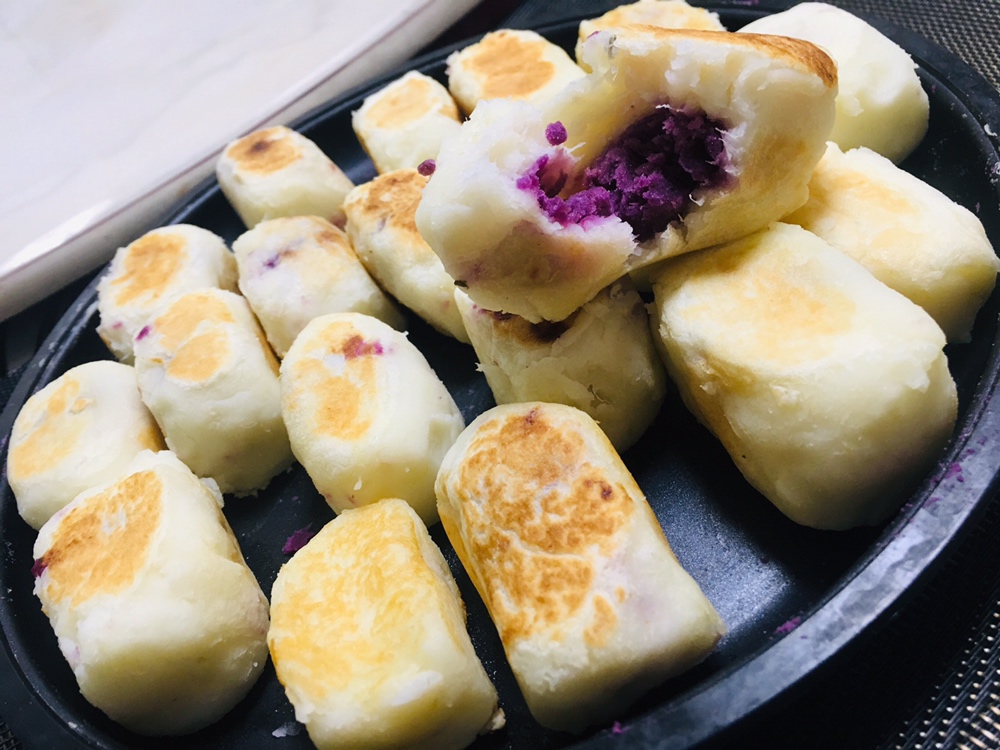 山药紫薯糕的做法