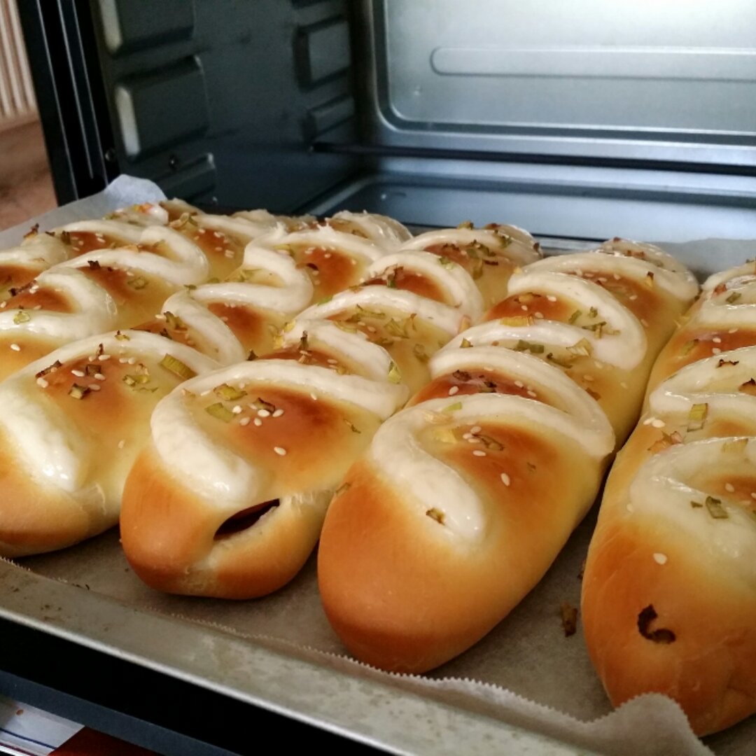 火腿肠早餐面包（一次发酵法）