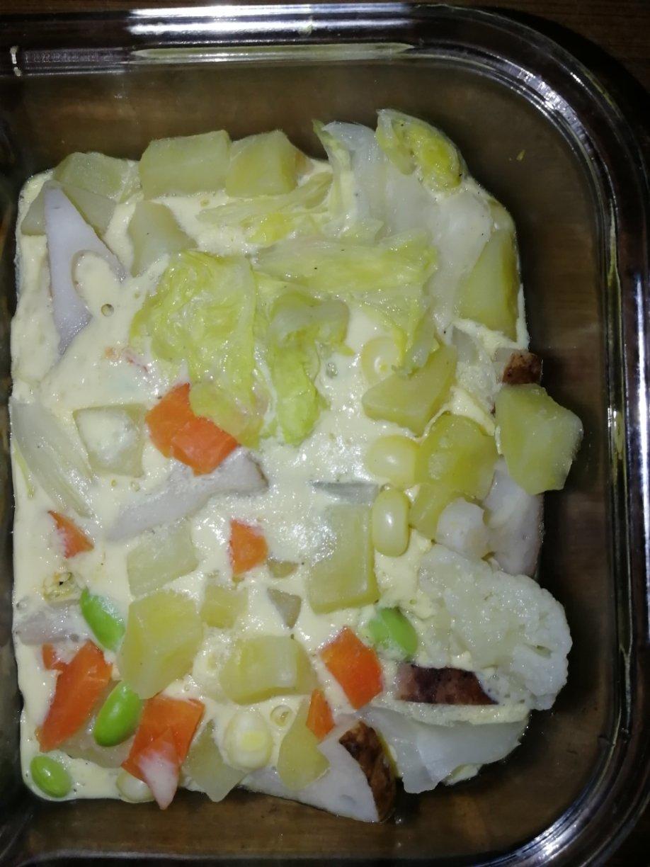 #28天减脂餐#超低卡西兰花鸡胸肉鸡蛋羹+素菜