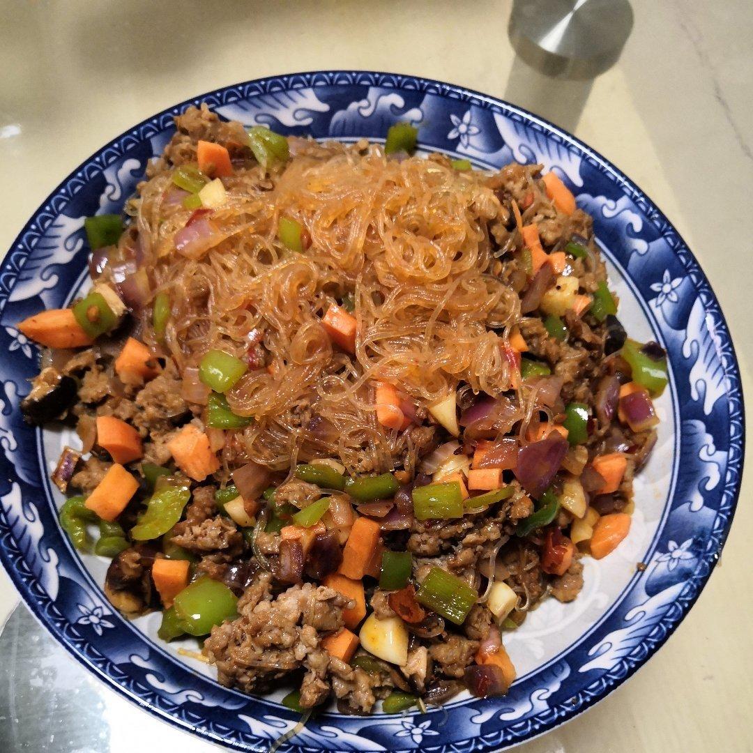 肉末炒粉丝