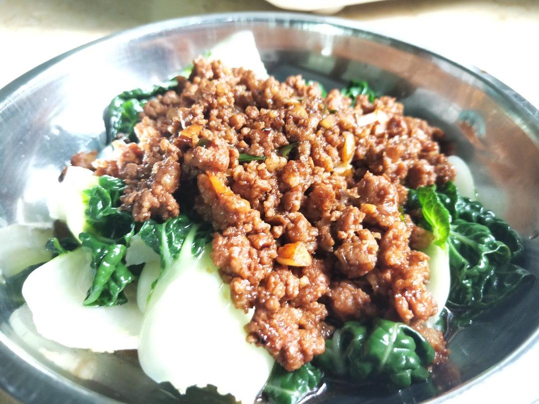肉末小白菜