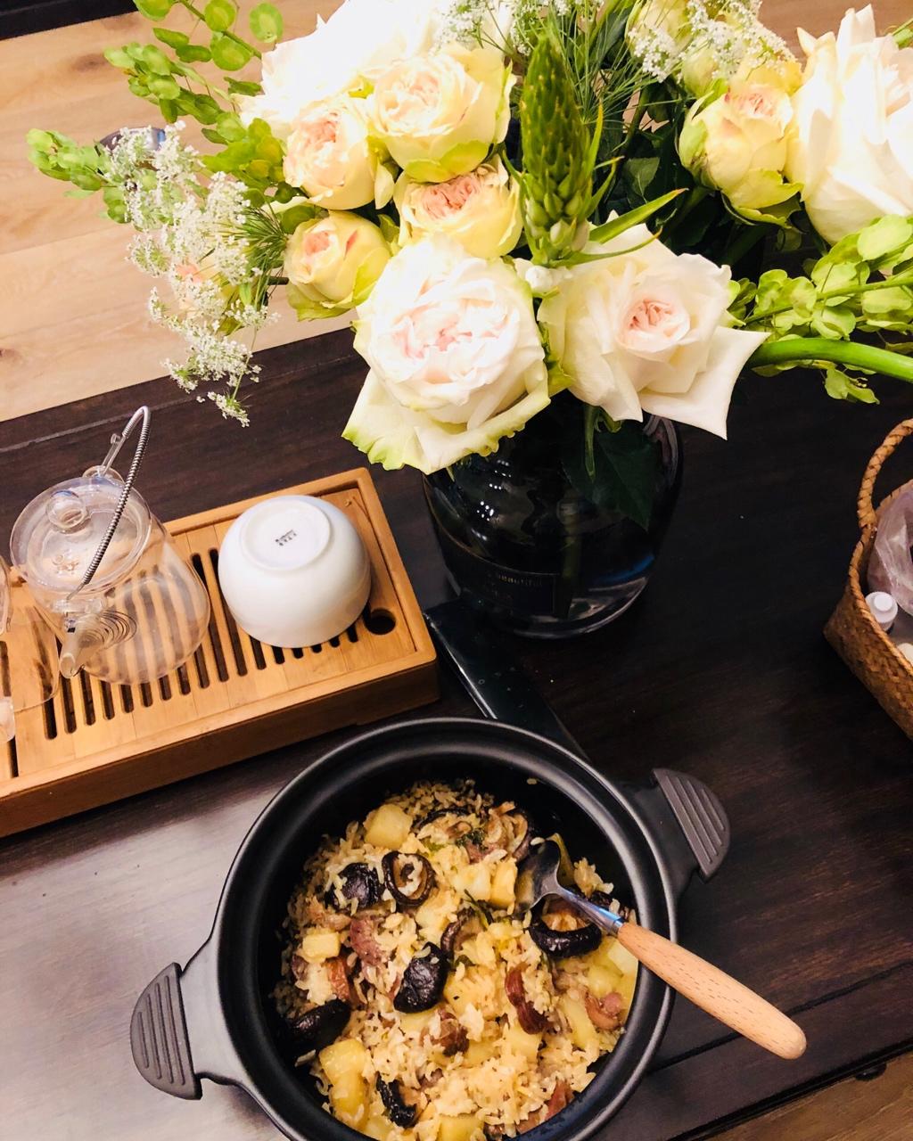 香菇腊肠土豆焖饭